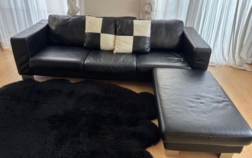 BoConcept 3人掛けソファ＋オットマン定価 (あじさい) 千城台北の