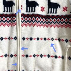 ユニクロ　トナカイ柄フリースジャケット　140の画像