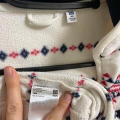 ユニクロ　トナカイ柄フリースジャケット　140の画像