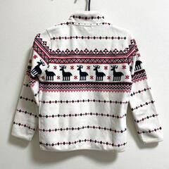 ユニクロ　トナカイ柄フリースジャケット　140の画像