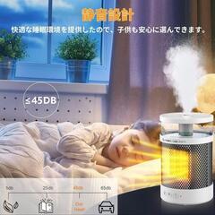 セラミックヒーター 小型 電気ファンヒーター 加 湿機能付 き 温風・加湿兼用の画像