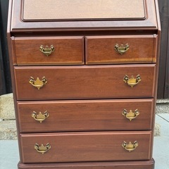 アンティーク ライティングビューロー ビューロー　机 棚 タンス の画像