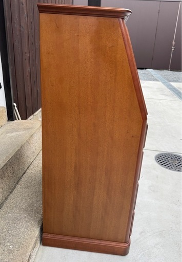 アンティーク ライティングビューロー ビューロー 机 棚 タンス