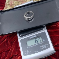 Pt850 印台　ダイヤモンドリング　8.7g 0.17ct 約12号の画像