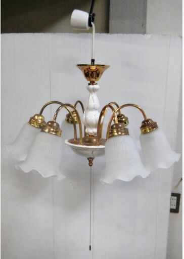 オーデリックシャンデリア6灯OC006168動作良好照明器具ペンダント