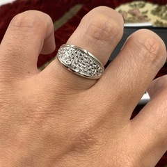 Pt900 パヴェダイヤリング　8.7g 約14号　0.75ctの画像