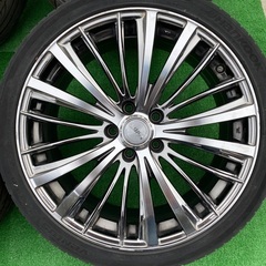 ★VOLTEC NTER MILANO 19インチ★タイヤセット★8j+36 pcd114.3 225/40r19 残溝有りの画像