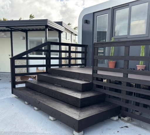 ウッドデッキデザイン 施工