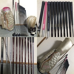 依頼品 レディース 完璧に揃ったゴルフセット キャロウェイ エスヤード ウィルソン 高級モデル 最強フルチタンアイアン このままコースも行けます！ の画像