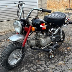 モンキーz50j レストアベース　左出しマフラー　エンジン実動　走ります　動画有りの画像