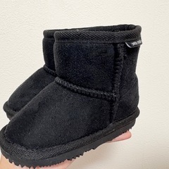 プティマン13cm  ムートンブーツ　ブラックの画像