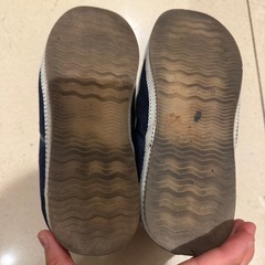 スウェードコーデュロイネイビーシューズ　ボアの画像