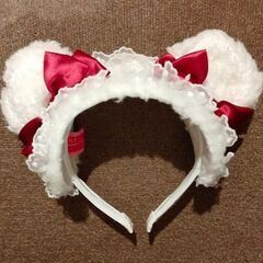 仮装コスプレ「クリスマス用カチューシャ」メイド耳（クマ耳）の画像