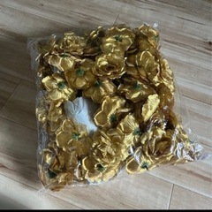 造花 バラ ゴールド 100本の画像