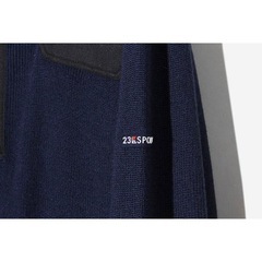 23区 SPORT オンワード樫山 ハーフジップ プルオーバー ニット L NAVY ネイビーの画像