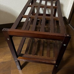 木製ラック 二段の画像