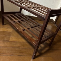 木製ラック 二段の画像