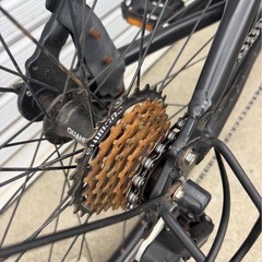 【整備士による点検済み】　☆前後中古タイヤ☆   　7段変速　クロスバイク　防犯登録料込価格︎‼︎の画像