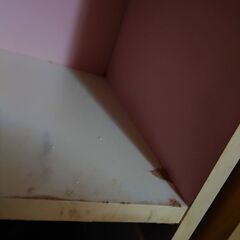 カラーボックス　白✕ピンクの画像