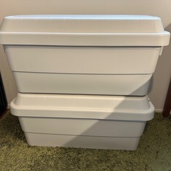 ★引き取り希望★差し上げます★無印頑丈収納ボックス特大2個 の画像