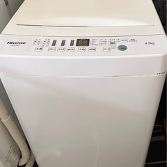 2021年製HISENSE洗濯機　4.5KGの画像