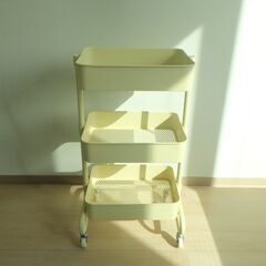 スチールワゴン（ベージュ）【小金井市民限定】（小金井市再生家具）品番：11-04-15 ※新規優先の画像