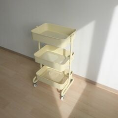 スチールワゴン（ベージュ）【小金井市民限定】（小金井市再生家具）品番：11-04-15 ※新規優先の画像