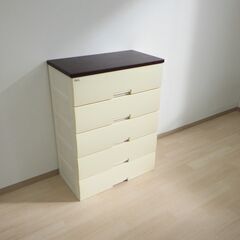 ５段チェスト（木製天板）【小金井市民限定】（小金井市再生家具）品番：11-04-18 ※新規優先の画像