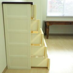 ５段チェスト（木製天板）【小金井市民限定】（小金井市再生家具）品番：11-04-18 ※新規優先の画像