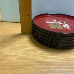 お雛様　プラスチック和皿（５枚セット）の画像