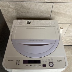 激安　ジモティ最安値‼️　全自動洗濯機　SHARP 5.5kg 洗濯機　ES-GE5Aの画像