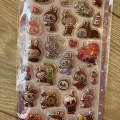 ラブブ風シール4セットの画像