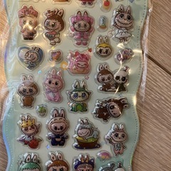 ラブブ風シール4セットの画像