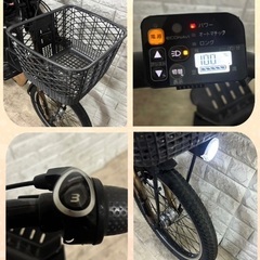 🌸美品🌈大容量8🌸室内保管🌼パナソニック ⚪️ギュットアニーズ🌸子供乗せ電動自転車　ハニーブラウン25の画像