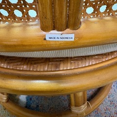 ラタン回転座椅子ロータイプBRの画像