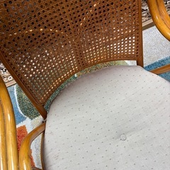 ラタン回転座椅子ロータイプBRの画像