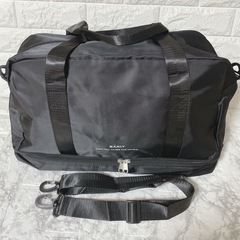 旅行 バッグ 黒　無地　かばん ボストンバッグ 出張 合宿 ジム 修学旅行 35の画像