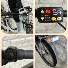 美品🌸室内保管🌈バッテリー最高レベル🌼ブリヂストンビッケ2⚪️子供乗せ電動自転車ブルーグレー25の画像