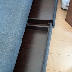 無料 ソファーベッド　引き出し付 の画像