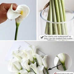 カラー 造花 2本 結婚式 ウェルカムスペース、ブーケなどにの画像