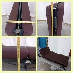 [八6524]  折りたたみベッド  外形寸法  90X200㎝  高さ約33㎝の画像
