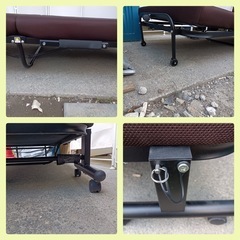 [八6524]  折りたたみベッド  外形寸法  90X200㎝  高さ約33㎝の画像