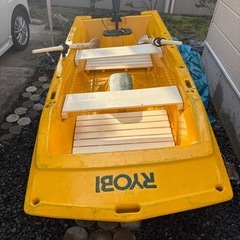 RYOBI ボート3人乗り　釣船ハンドエレキ付きの画像