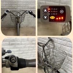 🚲💖✨即乗OK‼️✨ 🉐🌸お買い得🌸美品🌸室内保管🌸 🌈パナソニック 電動アシスト自転車🌈 ViVi ✨シルバー✨26インチ25の画像