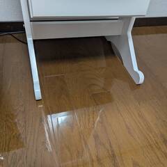 収納付きミラー　姿見　白　鏡　アクセサリーの画像