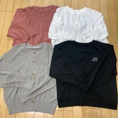 大きいサイズレディース　パーカー　Tシャツ　カーディガンほかまとめ売り　全部で7点の画像