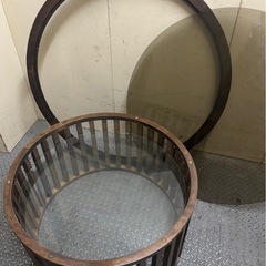 東Z449 ガラステーブル インテリア 円型 テーブル 家具  コーヒーテーブルの画像