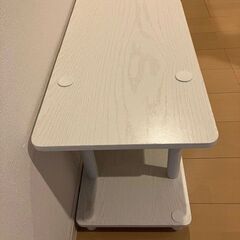 テレビ台　白色木目　キャスター無し　木製　美品の画像