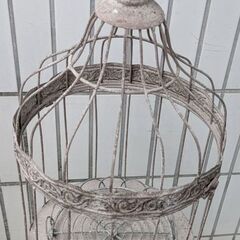 鳥カゴ　シャビー　インテリア　アイアン　アンティーク　ガーデニング　バードケージの画像