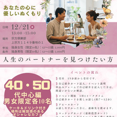 【43～57歳限定】【雑誌で話題の婚活パーティー】40代か…